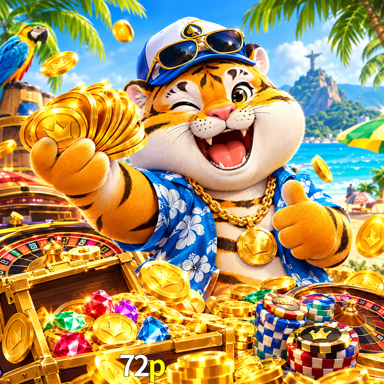 Imagem promocional da 72p mostrando a plataforma e suas vantagens